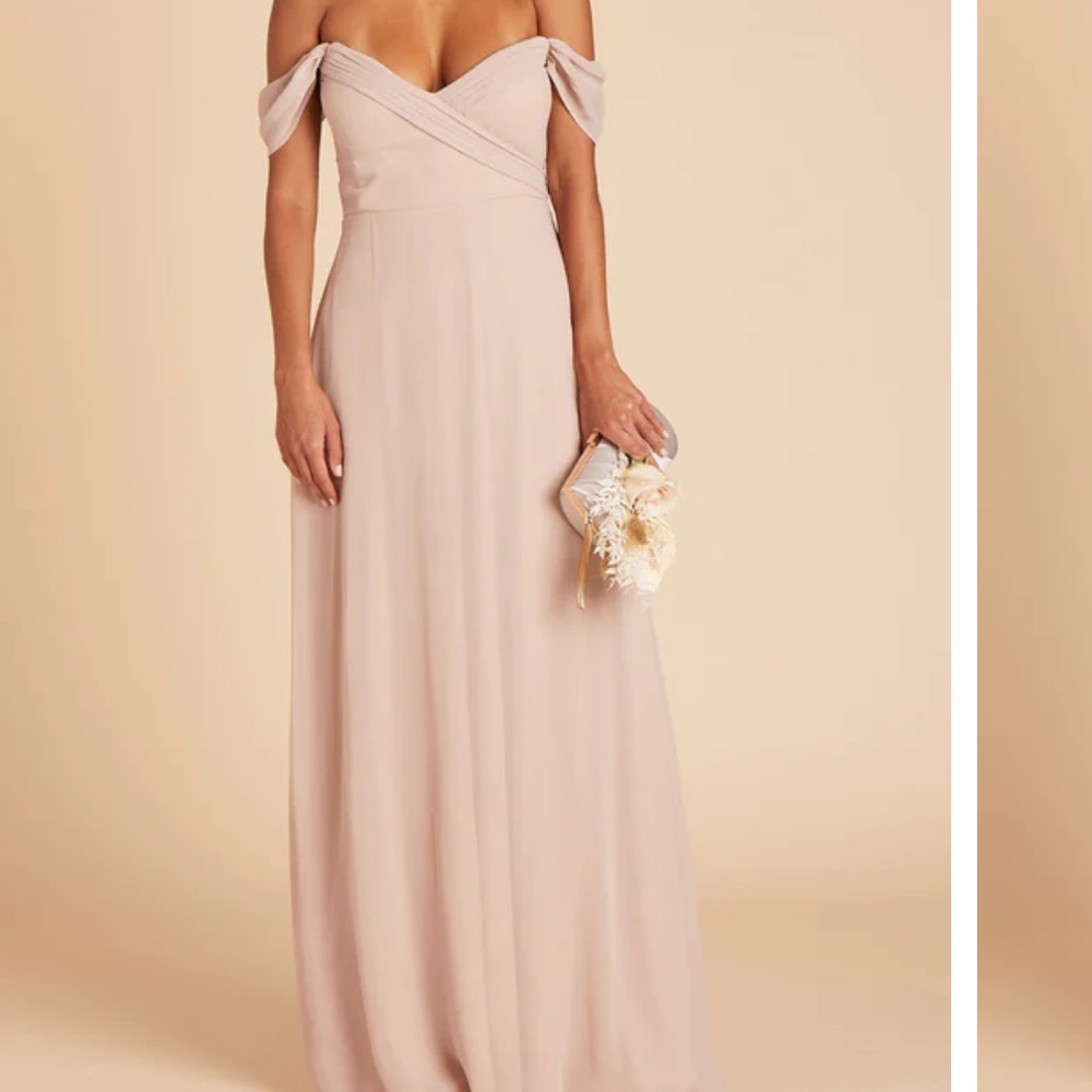 Birdy Grey Spence convertible taupe bridesmaids dress (with a slit) AND POCKETS